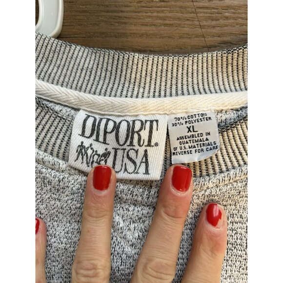 Vintage 90s Ft. Myers Beach Florida Heather Gray Faded Crewneck Sweatshirt - Picture 8 of 8